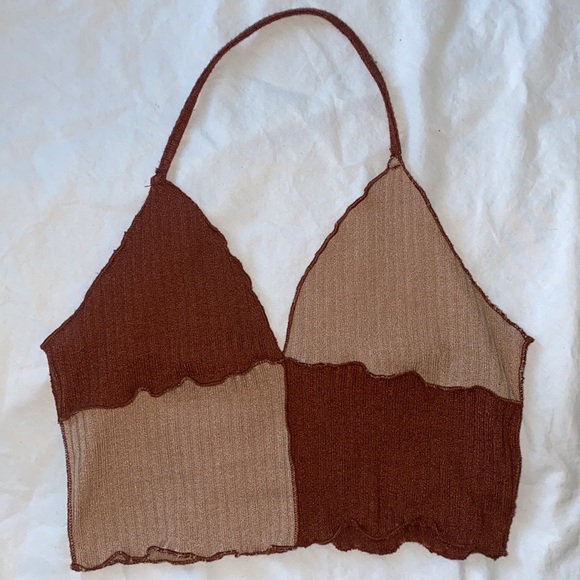 Color-Block Ruffled Halter Top Set - Picture 3 of 7